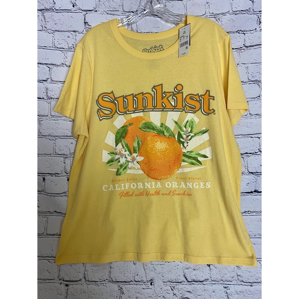 Women's Yellow‎ XXL Sunkist Graphic T-shirt - Picture 5 of 6